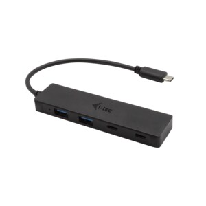 i-tec USB Hub - USB 3.1 Type C - Portable - Black - 4 Total USB Port(s) - 2 USB 3.0 Port(s) - 2 USB 3.1 Port(s) - PC, Mac,