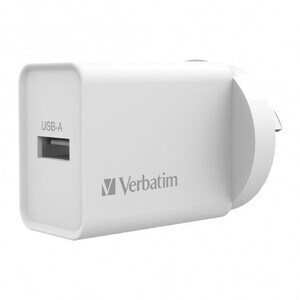 Verbatim VAPUCO88 AC Adapter - 120 V AC, 230 V AC Input - 5 V DC Output - 2.40 A - White