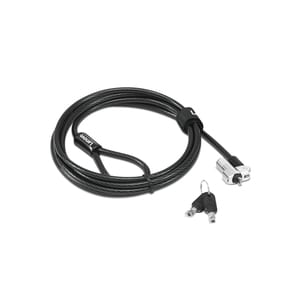 Lenovo NanoSaver Cable Lock For Notebook, Desktop Computer, Tablet, Monitor - 1.80 m Cable - Patented T-bar/Key Lock - Bla