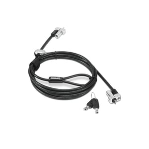 Lenovo NanoSaver Cable Lock For Notebook, Desktop Computer, Tablet, Monitor - 2 m Cable - Patented T-bar/Key Lock - Black 