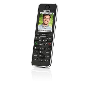 FRITZ! Fon C6 Handset - Schwarz - Schnurlos - DECT - 300 Phone Book/Directory Memory - Headset-Anschluss - 16 Stunde(n) Ba
