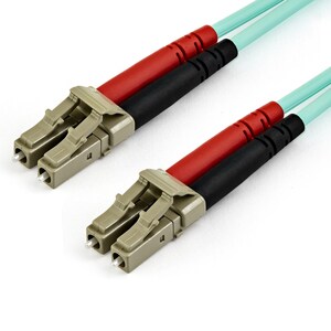 StarTech.com 15m (50ft) LC/UPC to LC/UPC OM3 Multimode Fiber Optic Cable, Full Duplex Zipcord Fiber, 100Gbps, LOMMF, LSZH 