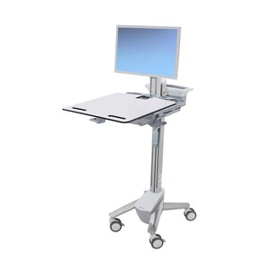 Ergotron StyleView Medical Trolley - Push/Pull Handle - 15.88 kg Load Capacity - 4 Casters - 102 mm Caster Size - Plastic,
