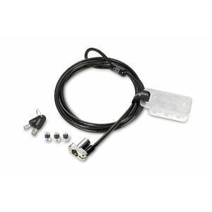 Kensington Universal Cable Lock For Notebook - 182.88 cm (72") Cable - Patented T-bar/Key Lock - Carbon Steel - For Notebook
