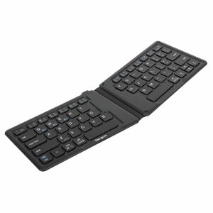 Targus AKF003UK Keyboard - Wireless Connectivity - English (UK) - QWERTZ Layout - Black - Bluetooth - 5.1 - 2.40 GHz - iOS