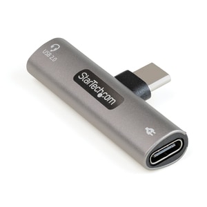 StarTech.com USB C Audio & Charge Adapter, USB-C Audio Adapter, USB C Audio Headset Port and USB Type-C PD Charger, For US