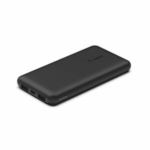 Belkin BoostCharge Power Bank - Black - For iPhone - Lithium Ion (Li-Ion) - 10000 mAh - 3 x USB - Black