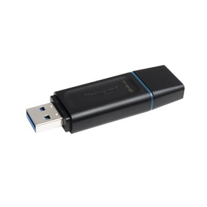 Kingston DataTraveler Exodia DTX 64GB USB 3.2 (Gen 1) Flash Drive - 64 GB - USB 3.2 (Gen 1) - Black, Teal - 1 Pack