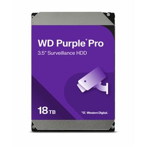 WD Purple Pro WD181PURP 18 TB Hard Drive - 3.5" Internal - SATA (SATA/600) - Conventional Magnetic Recording (CMR) Method 