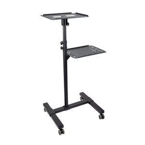 StarTech.com Mobile Projector and Laptop Stand/Cart, Heavy Duty Portable Projector Stand/Presentation Cart (22lb/shelf), H
