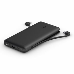 BELKIN POWER BANK 10K INC USB-C AND LIGHTNING CABLES BLACK