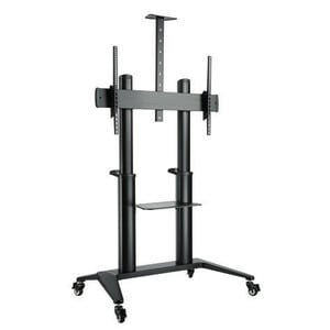 HAGOR BrackIT Display-Wagen - 140 kg Belastbarkeit - 4 Rollen - Schwarz