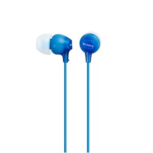 Sony MDREX15LPLI Wired Earbud Binaural Stereo Earphone - Blue - In-ear - 16 Ohm - 8 Hz to 22 kHz - 1.20 m Cable - Gold Pla