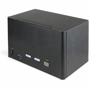 StarTech.com KVM Switchbox - TAA Compliant - 2 Computer(s) - 1 Local User(s) - 3840 x 2160 - 8 x USB - 12 x DisplayPort - 