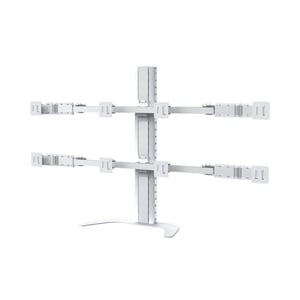 SMS Desk Mount for Display Screen - White Aluminum - 10 kg Load Capacity - 100 x 100, 75 x 100, 75 x 75 - VESA Mount Compa
