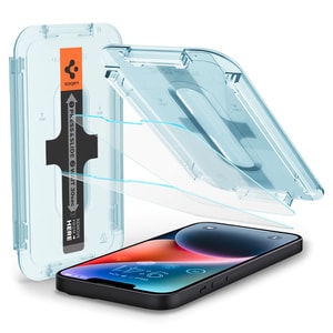 Spigen GLAS.tR EZ Fit 9H Tempered Glass Screen Protector - Crystal Clear - 2 - For LCD iPhone 14 Plus, iPhone 13 Pro Max -