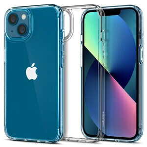 Spigen Ultra Hybrid Case for Apple iPhone 13 Smartphone - Crystal Clear - Shock Absorbing, Drop Resistant - Thermoplastic 