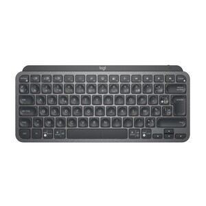 Logitech MX Keys Mini Keyboard - Wireless Connectivity - LED - French - AZERTY Layout - Graphite - Bluetooth/RF - 10 m - M