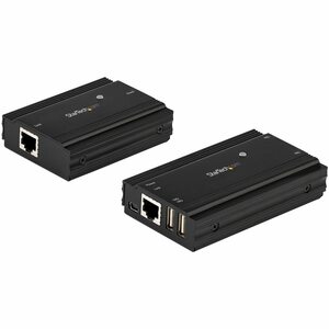 StarTech.com 4 Port USB 2.0 Extender Hub over CAT5e/CAT6 Ethernet Cable (RJ45), 330ft (100m), Metal Housing, USB Extender 