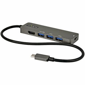 StarTech.com USB Type C Docking Station for Notebook, Workstation - 100 W - 1 Displays Supported - 4K - 3840 x 2160 - 3 x 