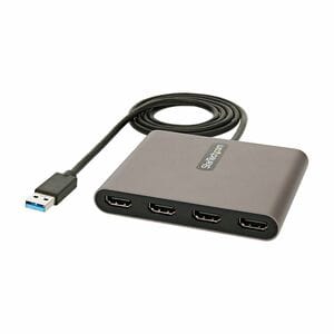 StarTech.com Video Adapter - 1 Each - TAA Compliant - 1 x 9-pin Type A USB 3.0 USB Male - 4 x HDMI Digital Audio/Video Fem