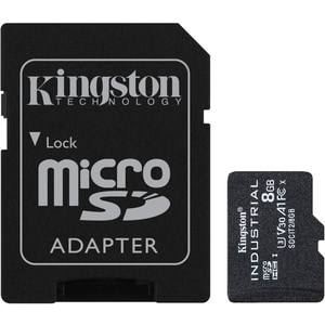 Kingston Industrial SDCIT2 8 GB Class 10/UHS-I (U3) V30 microSDHC - 3 Year Warranty