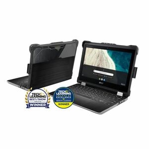 MAXCases Extreme Shell-L Rugged New Case for Acer Chromebook - Textured Grip - Clear/Black - Impact Resistant, Scratch Res