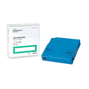 HPE Data Cartridge LTO-9 - Rewritable - Labeled - 1 Pack - Light Blue - 18 TB (Native) / 45 TB (Compressed) - 1035 m Tape 
