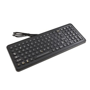 Intermec SlimKey SLK-101 Teclado - Cabo Conectividade - PS/2 Interface - Preto - Borracha de Silício Industrial Interrupto