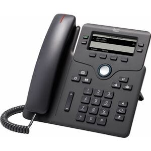 Teléfono IP Cisco 6851 - Restaurado - Con cable - Con cable - Carbón de Leńa - 4 x Total de línea - VoIP - 2 x Red (RJ-45)