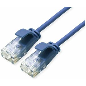 ROLINE UTP DataCenter Patchkabel Kat.6A (Class EA), LSOH, slim, blau, 3 m