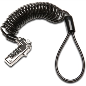 Kensington Slim Portable Combination Lock for Standard Slot - 5.91 ft Cable - Resettable - 4-digit - Combination Lock - Pl