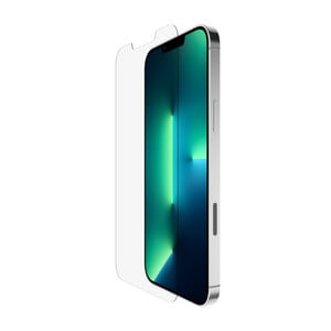 Belkin ScreenForce 9H Gehärtetes Glas Displayschutz für iPhone 14, iPhone 13, iPhone 13 Pro - Glasklar - für OLED iPhone 1