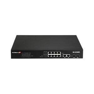 Switch Ethernet Edimax GS-5210PL 12 Porte Gestibile - Gigabit Ethernet - 10/100/1000Base-T, 1000Base-X - 2 Slot SFP - 110 