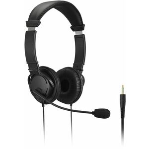 Kensington Wired Over-the-head Stereo Headset - Black - Binaural - Ear-cup - 182.9 cm Cable - Noise Cancelling Microphone 