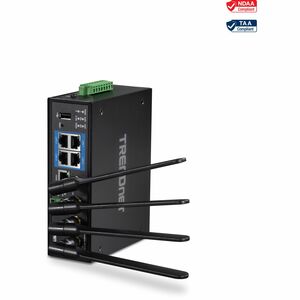 TRENDnet TI-W100 IEEE 802.11ac Ethernet Drahtlos Router - TAA-konform - Dualband - 2,40 GHz ISM-Band - 5 GHz UNII-Band - 4