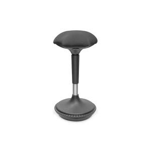 Digitus Wobble Stool - Adjustable Seat - 630 mm to 880 mm High - Foam Seat - Black - 1
