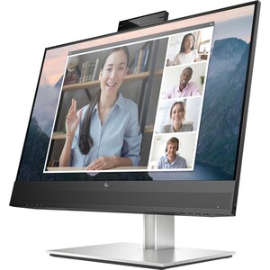HP E24mv G4 24" Class Webcam Full HD LCD Monitor - 16:9 - Black/Silver - 60.5 cm (23.8") Viewable - In-plane Switching (IP
