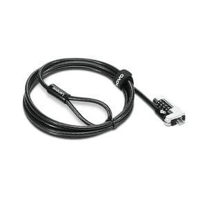 Câble de verrouillage Lenovo Pour Ordinateur Portable - 4-chiffres - Fermeture à combinaison - Noir - Pour Ordinateur Port