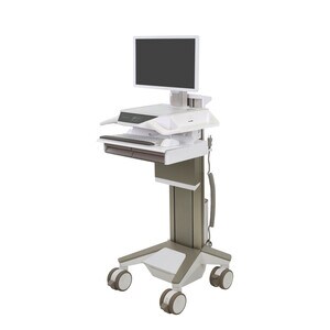 Ergotron CareFit Medical Trolley - TAA Compliant - 2 Drawer - Push/Pull Handle - 17.01 kg Load Capacity - 4 Casters - 127 