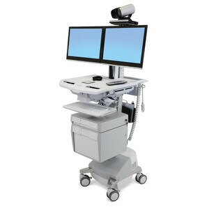 Ergotron StyleView Monitor Trolley - 17.69 kg Load Capacity - 4 Casters - Aluminium
