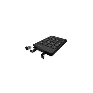 KeySonic KSK N100RF Keypad - Wireless Connectivity - Black - Membrane Keyswitch - RF - 18 Key(s) - Computer, Notebook - PC