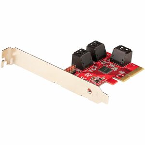 StarTech.com SATA Controller - Serial ATA/600 - PCI Express x4 - Plug-in Card - 6 Total SATA Port(s) - 6 SATA Port(s) Inte
