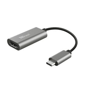 TRUST - Adaptateur USB-C vers HDMI Adaptateur USB-C vers HDMI avec support vidéo 4K Ultra HD et audio multicanal DALYX