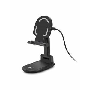 SOPORTE CON CARGA INDUCCION 15W AJUSTABLE PARA SMARTPHONE