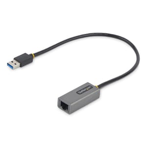 StarTech.com USB to Ethernet Adapter, USB 3.0 to 10/100/1000 Gigabit Ethernet LAN Adapter, 1ft/30cm Attached Cable, USB to