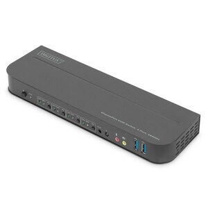 Digitus DS-12890 KVM-Switchbox - 4 Computer - 2 Lokaler Benutzer(n) - 4096 x 2160 - 50 Hz, 60 Hz - 8 x USB - USB 2.0 - 1 x