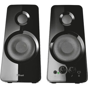 Trust Tytan 2.0 Speaker System - 18 W RMS - Black - Bookshelf, Tabletop - USB