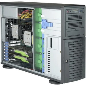 Supermicro SuperChassis CSE-743AC-1K26B-SQ 服务器机箱 - EATX, ATX 主板支持 - 黑 - 4U - 11 x 架槽 - 1 x 1.20 kW - 安装的电源 - 3 x 风扇支持 - 3 