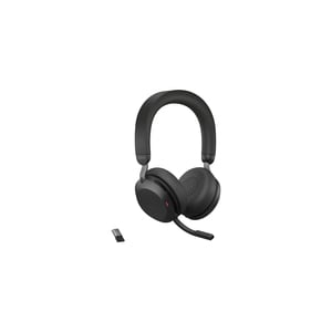 Jabra Evolve2 75 Wireless On-Ear Headset - USB-A - Unified Communication Optimised - With Charging Stand